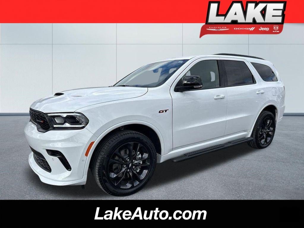 2026 Dodge Durango GT Plus in White Knuckle Clear-Coat Exterior Paint — front three-quarter view