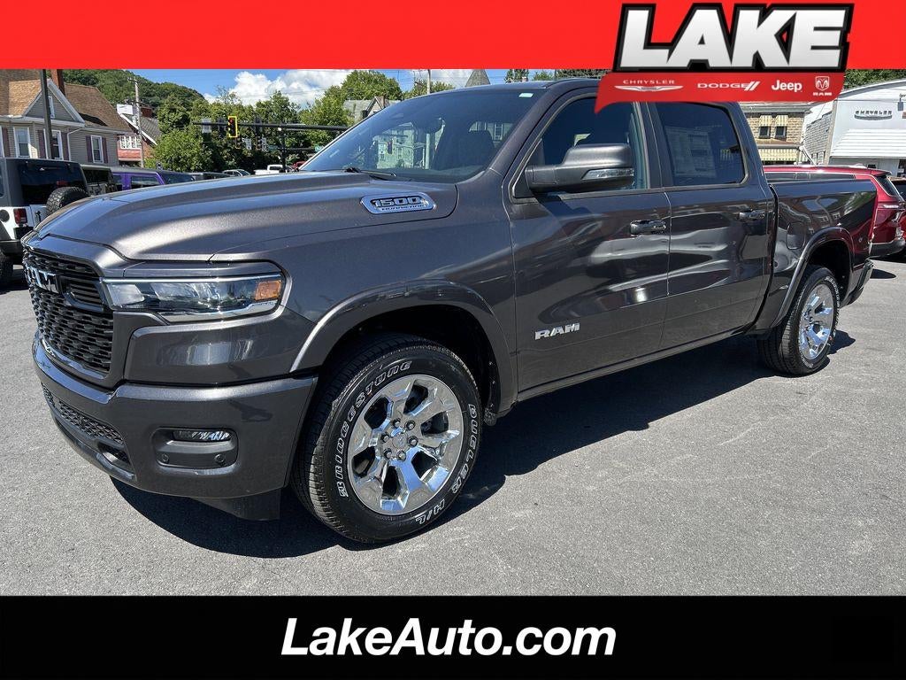 2026 RAM 1500 Big Horn in Granite Crystal Metallic Clear-Coat Exterior Paint — front three-quarter view