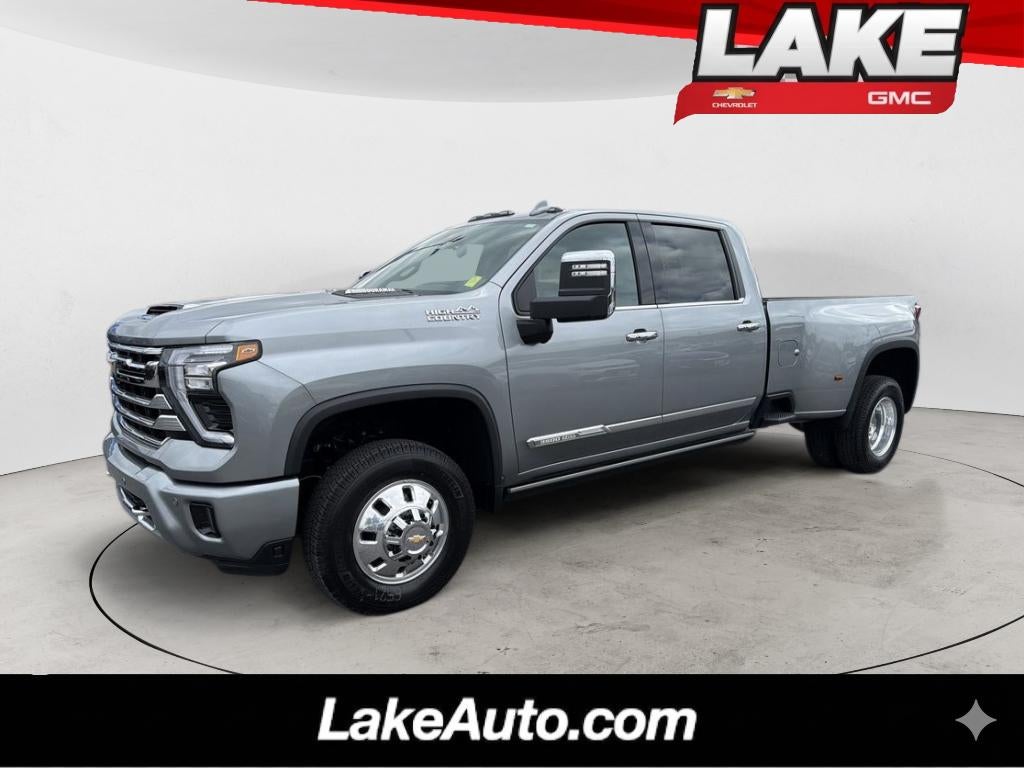2026 Chevrolet Silverado 3500 HD High Country DRW in Sterling Gray Metallic — front three-quarter view