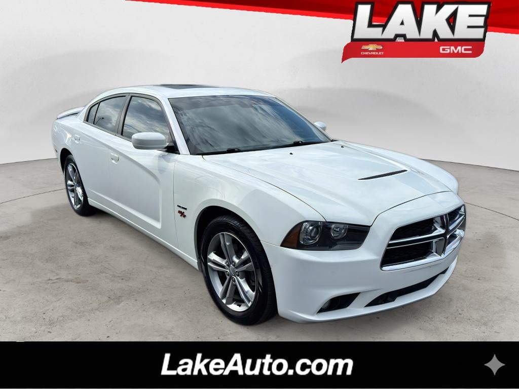 2013 Dodge Charger R/T Max in White — front three-quarter view