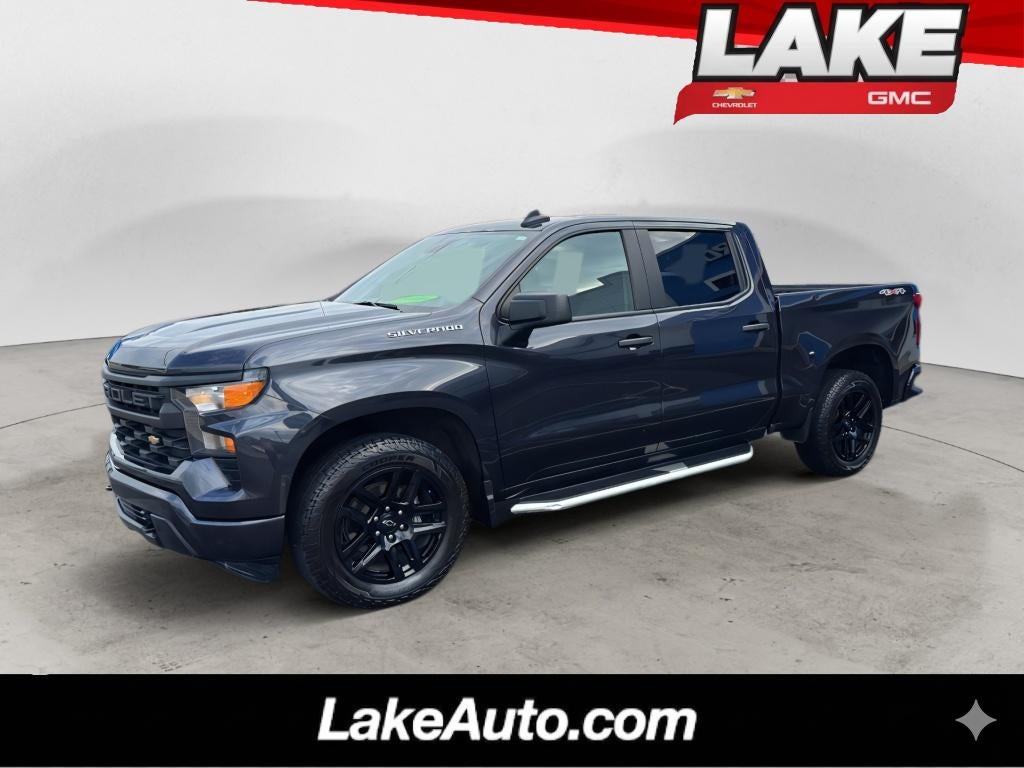 2023 Chevrolet Silverado 1500 Custom in Dark Ash Metallic — front three-quarter view