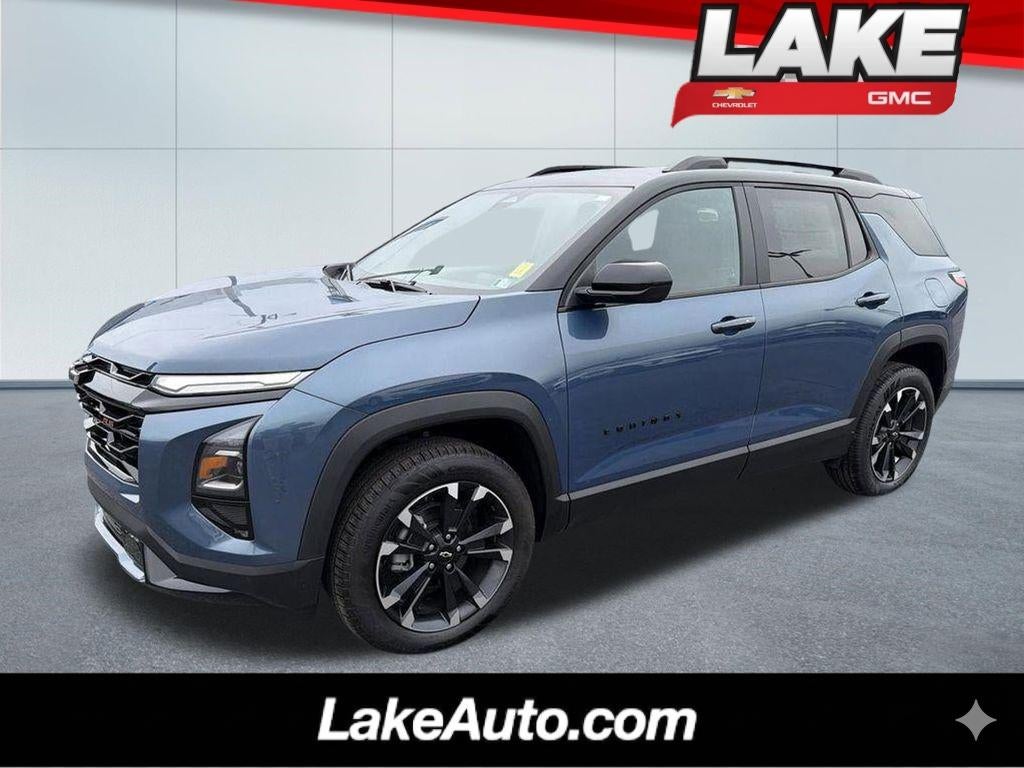 2026 Chevrolet Equinox RS in Lakeshore Blue Metallic — front three-quarter view