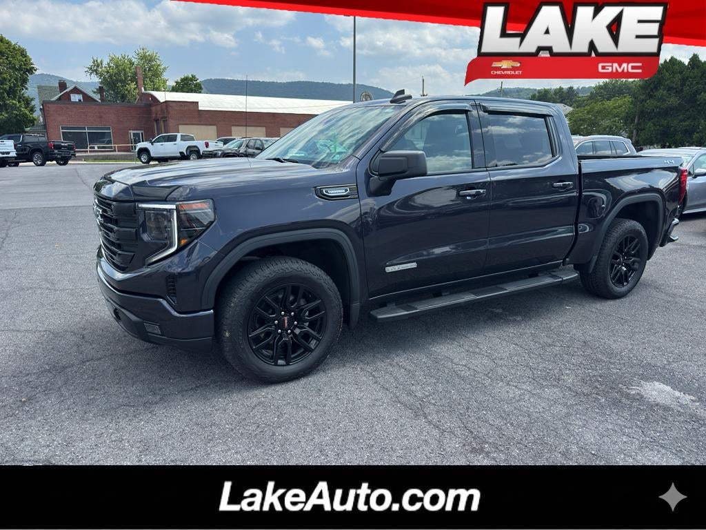 2025 GMC Sierra 1500 Elevation in Titanium Rush Metallic — front three-quarter view