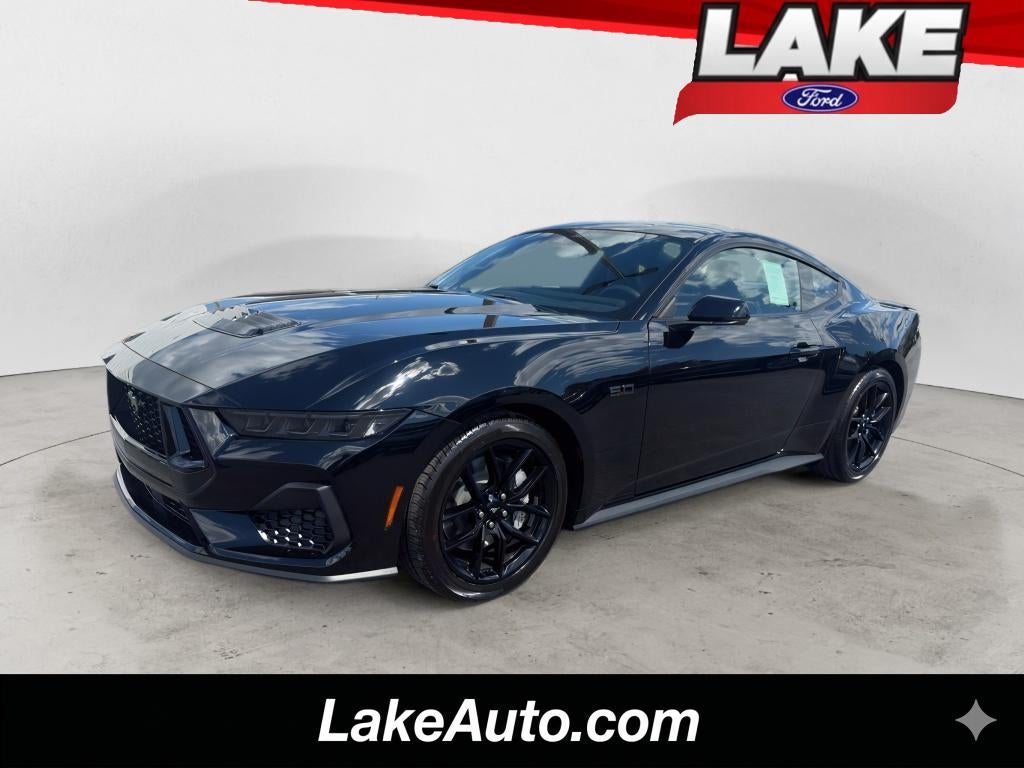 2026 Ford Mustang GT Premium in Shadow Black — front three-quarter view