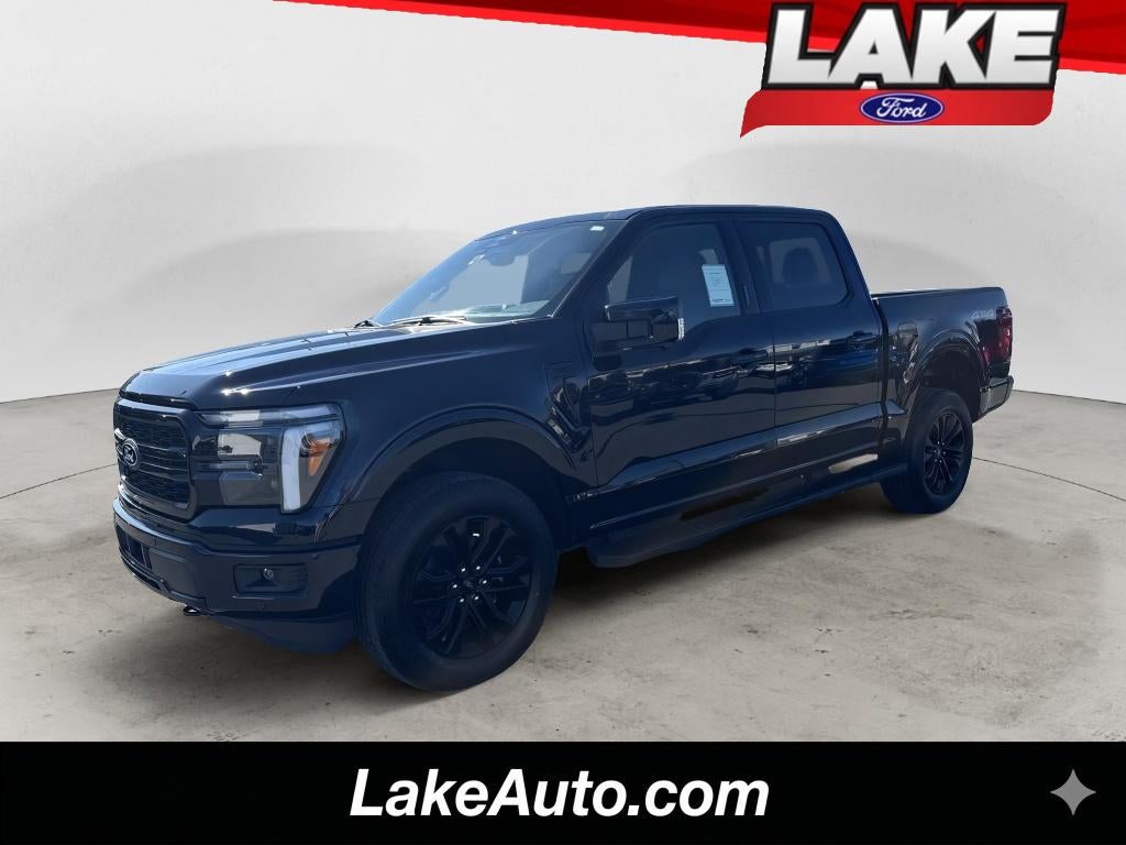 2026 Ford F-150 LARIAT in Antimatter Blue Metallic — front three-quarter view