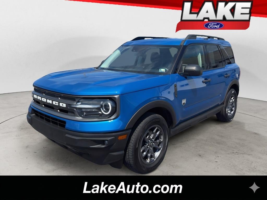 2022 Ford Bronco Sport Big Bend in Velocity Blue Metallic — front three-quarter view