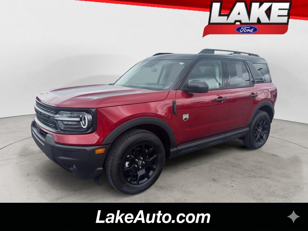 2026 Ford Bronco Sport Big Bend in Ruby Red Metallic Tinted Clearcoat — front three-quarter view